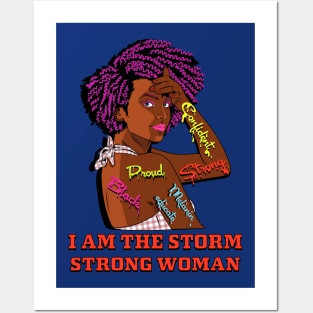 I Am The Storm Strong African Woman Black History Month Posters and Art